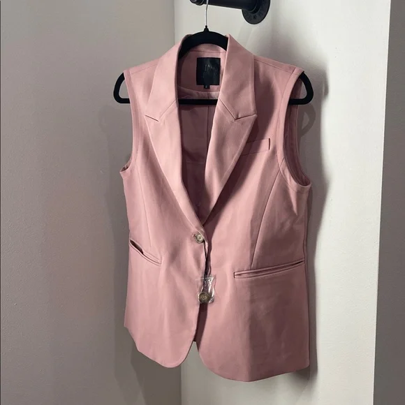 NWOT dusty pink MINA SELF vest - Picture 3 of 6